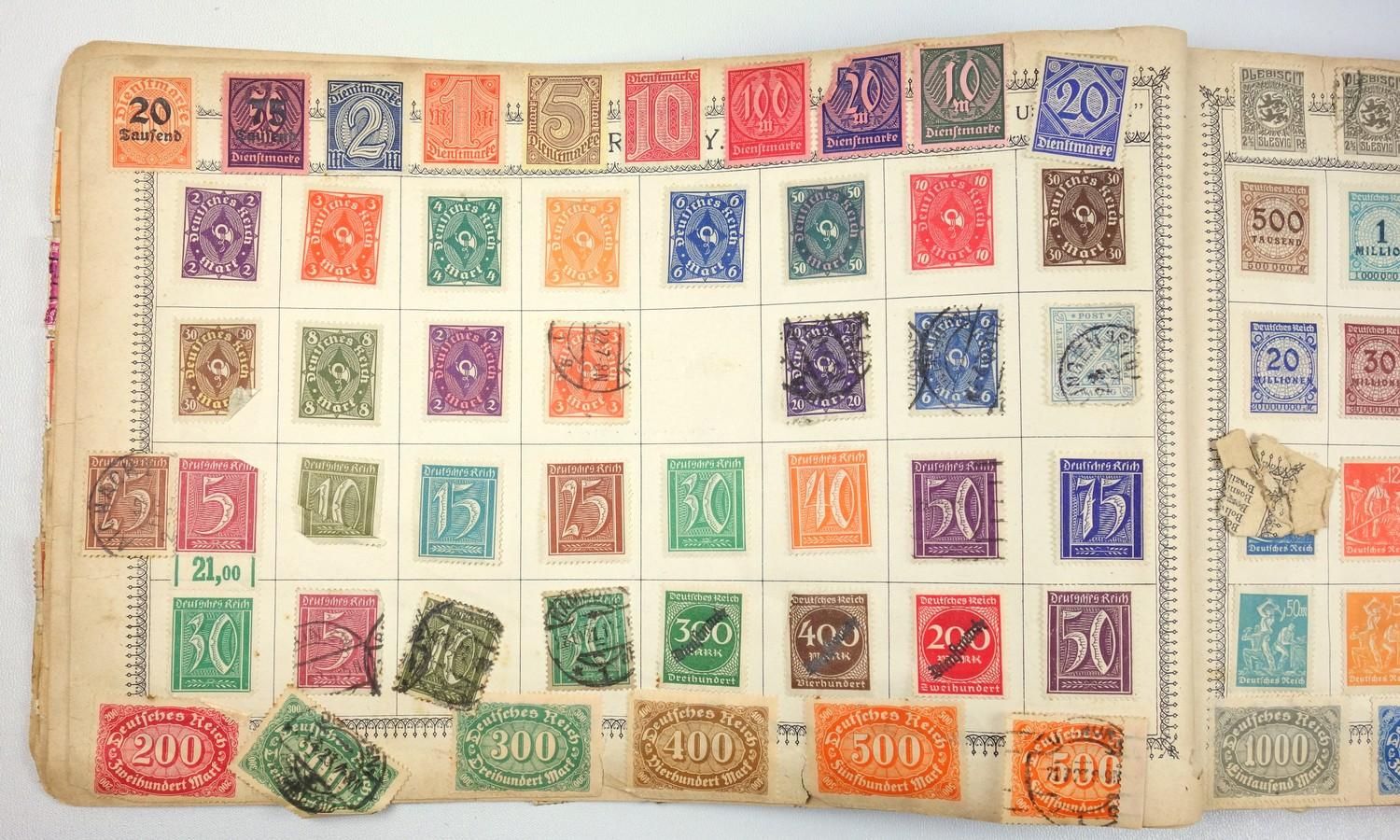 A large collection of stamps, contained in five albums and some loose examples, including a broad - Image 11 of 60