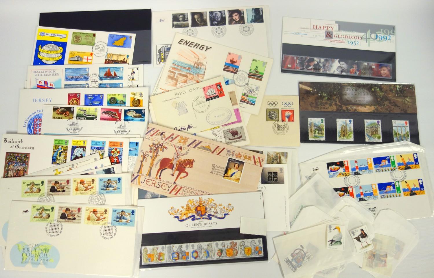 Collection of British stamps, album with 1960's stamps, over 100 first day covers, mainly Isle of - Image 5 of 29