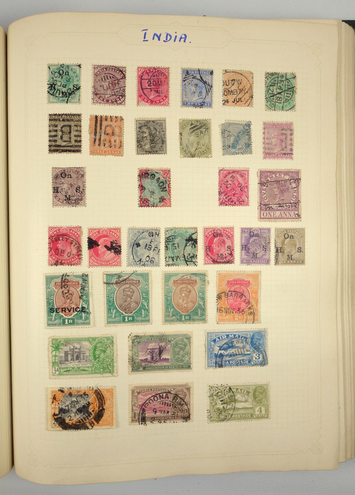 A large collection of stamps, contained in five albums and some loose examples, including a broad - Image 53 of 60