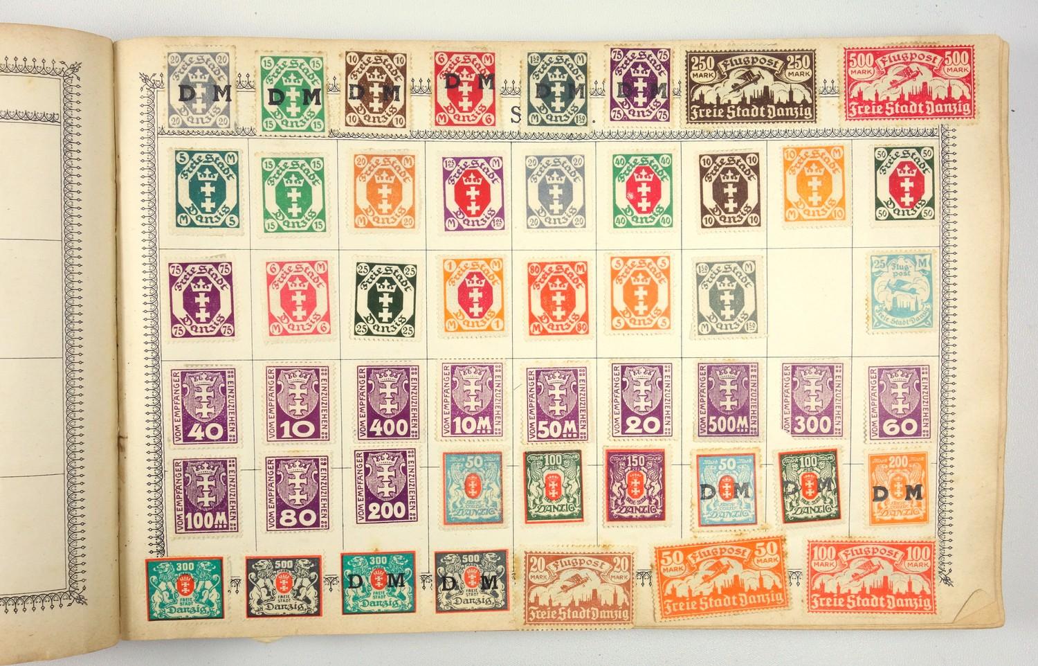 A large collection of stamps, contained in five albums and some loose examples, including a broad - Image 19 of 60