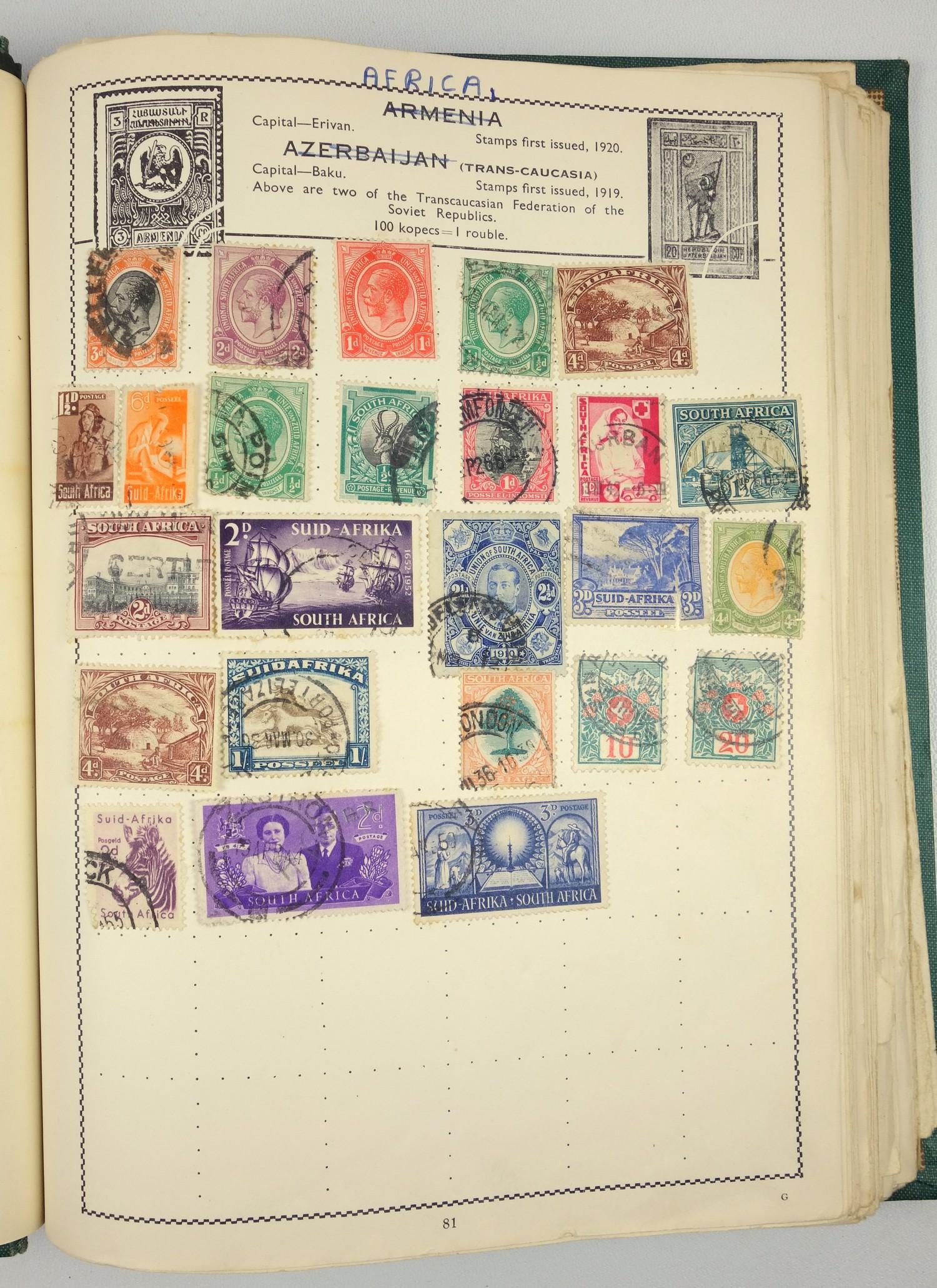 A large collection of stamps, contained in five albums and some loose examples, including a broad - Image 29 of 60