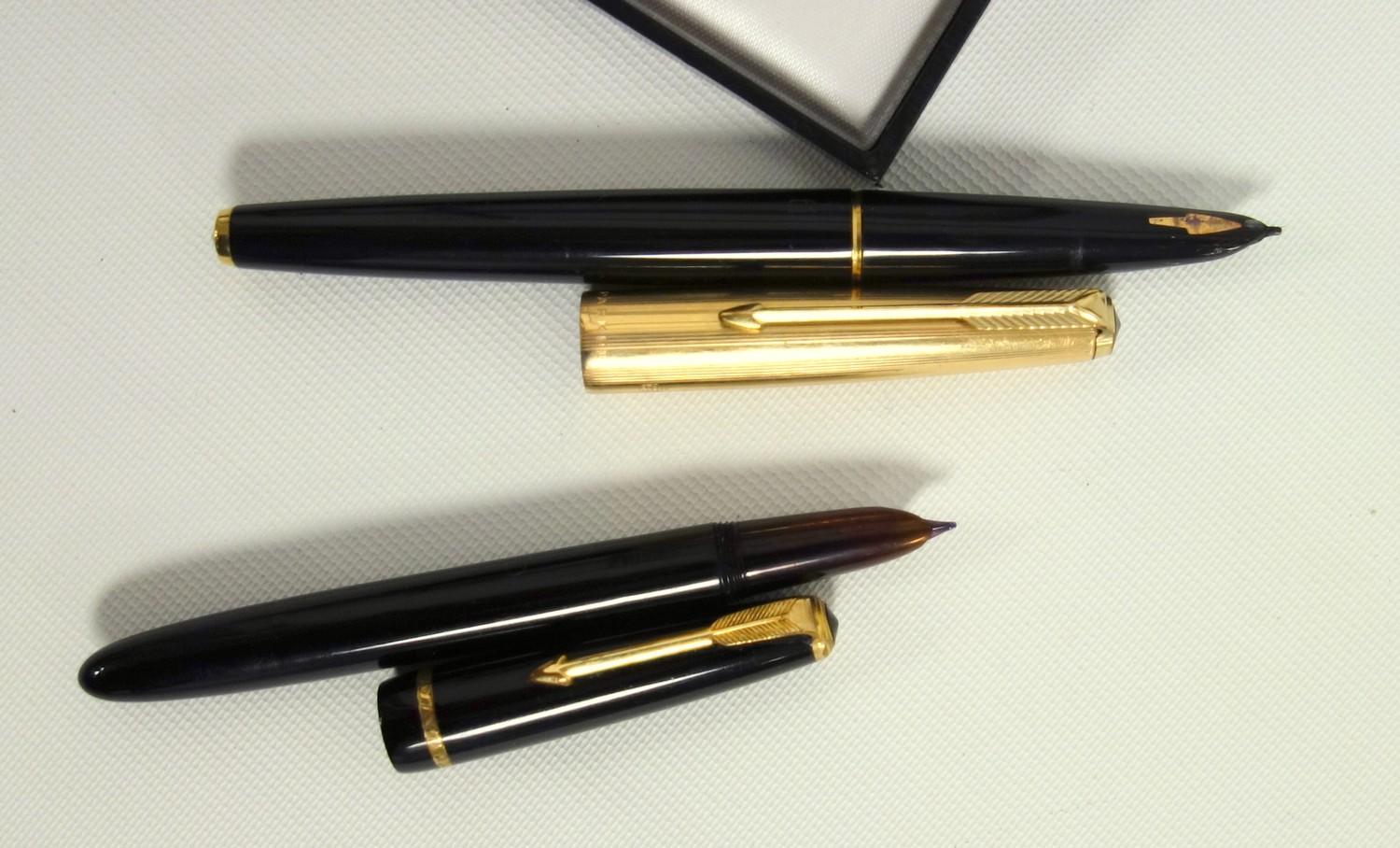 Parker 61 pen with gold plated top, and another fountain pen unmarked, with Parker box - Image 3 of 3