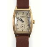 Vintage gold watch by J W Benson, London, 9 ct