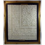 Victorian Honiton lace design dated 1881, prize for design of a lace curtain, 46.5 x 38.5 cm,