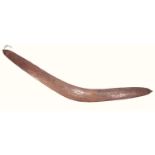 Australian Aboriginal boomerang with detailed carving, first half 20th Century, 79 cm