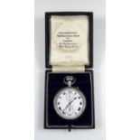 Spikins from Dent, Ltd, gentleman's pocket watch with subsidiary dials for seconds and stop watch,