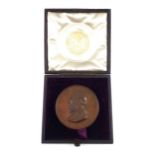 Bronze Academic medal, Whitworths Scholarship, by Wyon of London, cased