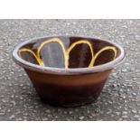 Antique Welsh slipware decorated bowl, diameter 31 cm. Provenance: Margaret Bide collection.
