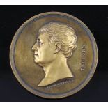 Victorian silver gilt medal commemorating Telford, ob. head left, the reverse ?INSTIT: CIV: