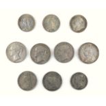 Victoria crowns, 1845 (2), 1847, 1889, v.f., double florins, 1889, 1890, halfcrowns, 1881, 1887 (2),