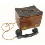 First World War GPO No 110, Mark 234 Magneto field telephone stamped C18/234, with a later TMC