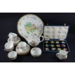 Royal Worcester Porcelain, a large Sandringham platter with decoration of elderflower and spring