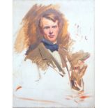 Frank Samuel Eastman (1878-1964), portrait study (unfinished) of a young gentleman, wearing a cravat