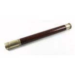 19th century leather bound single drawer telescope by Ross of London, no. 83851, stamped ?Made for
