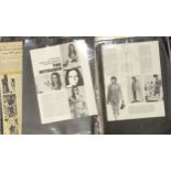 An extensive collection of ephemera relating to fashion design to include black and white fashion