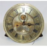 George III longcase clock movement with a circular brass dial inscribed IOHN Ward, Richmond, with