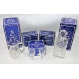 19 assorted boxed Royal Doulton crystal glassware to include decanters, wines, champagne flutes