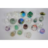 Collection of glass paperweights including Mdina, Edinburgh Crystal, Caithness, Strathearn lattice