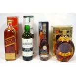 1 bottle Dimple Haig Whisky, 1 bottle Laphroaig Islay Select single malt Whisky, 1 bottle Johnnie