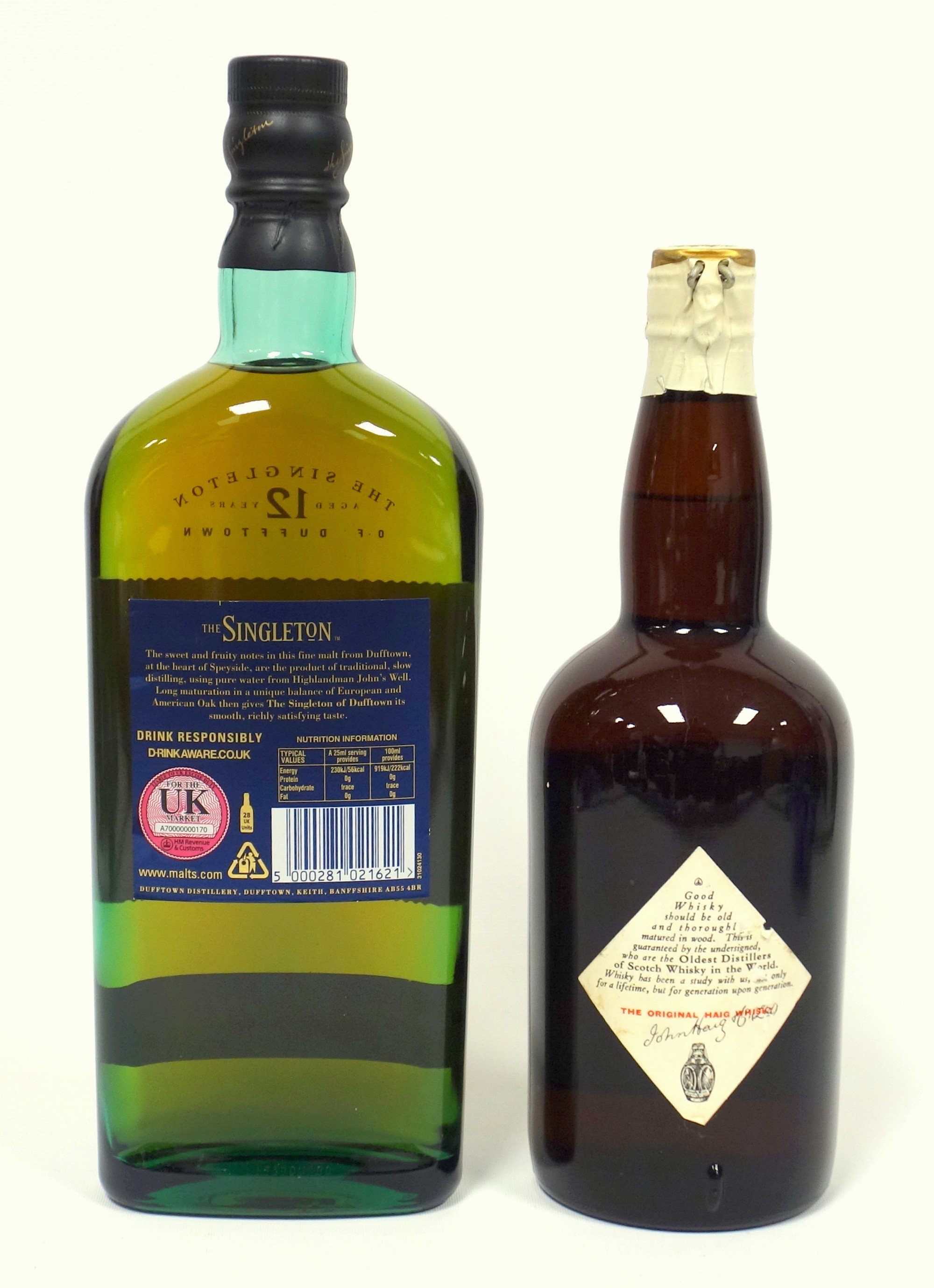 1 bottle 1960?s Haig?s Gold Label Scotch Whisky, 1 bottle The Singleton 12 years Scotch Whisky (2) - Image 2 of 2