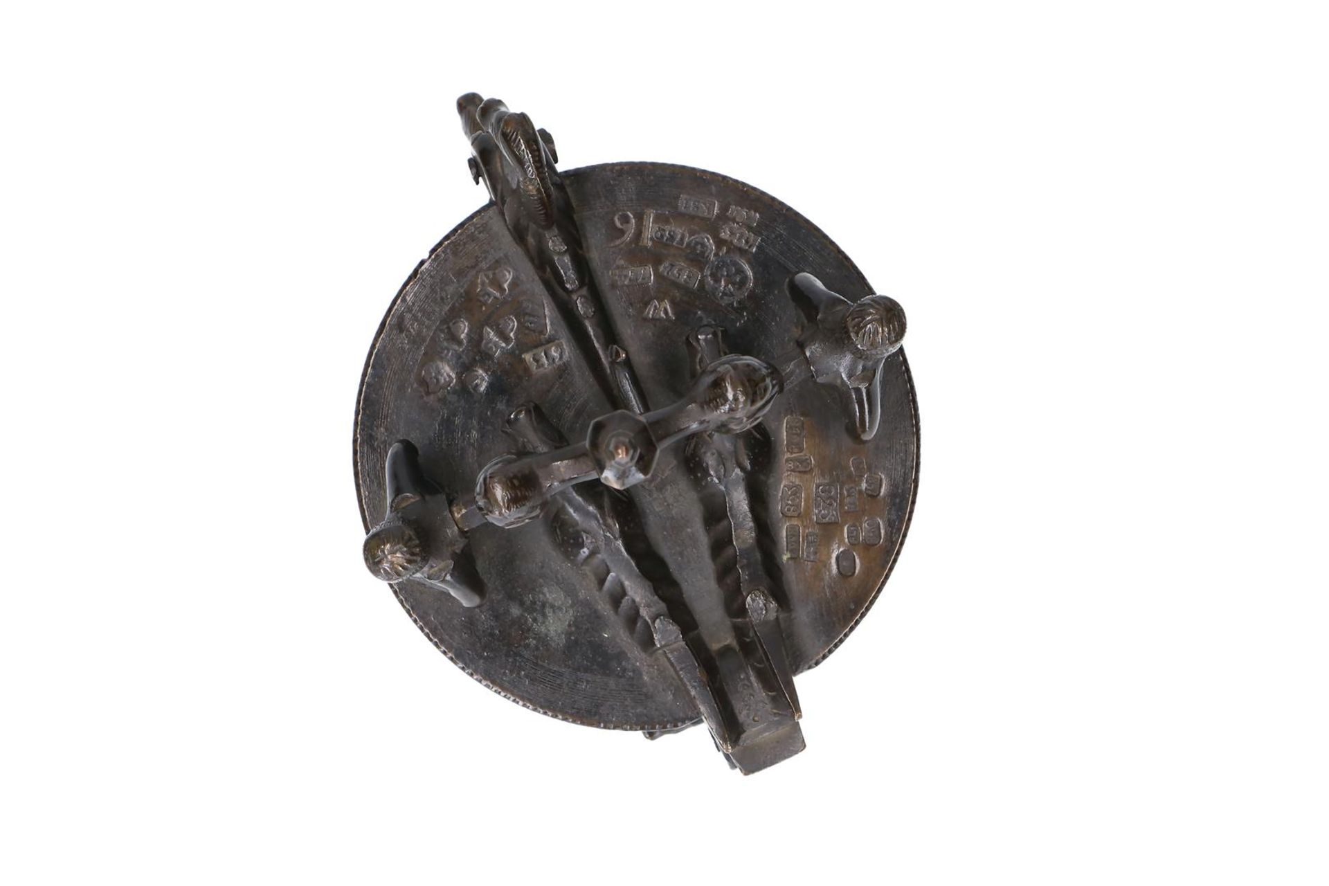 A Nuremberg nested cup-weight, 16 pound for Austria, 17th century. Master sign 'bell CS' = Christoph - Image 6 of 11