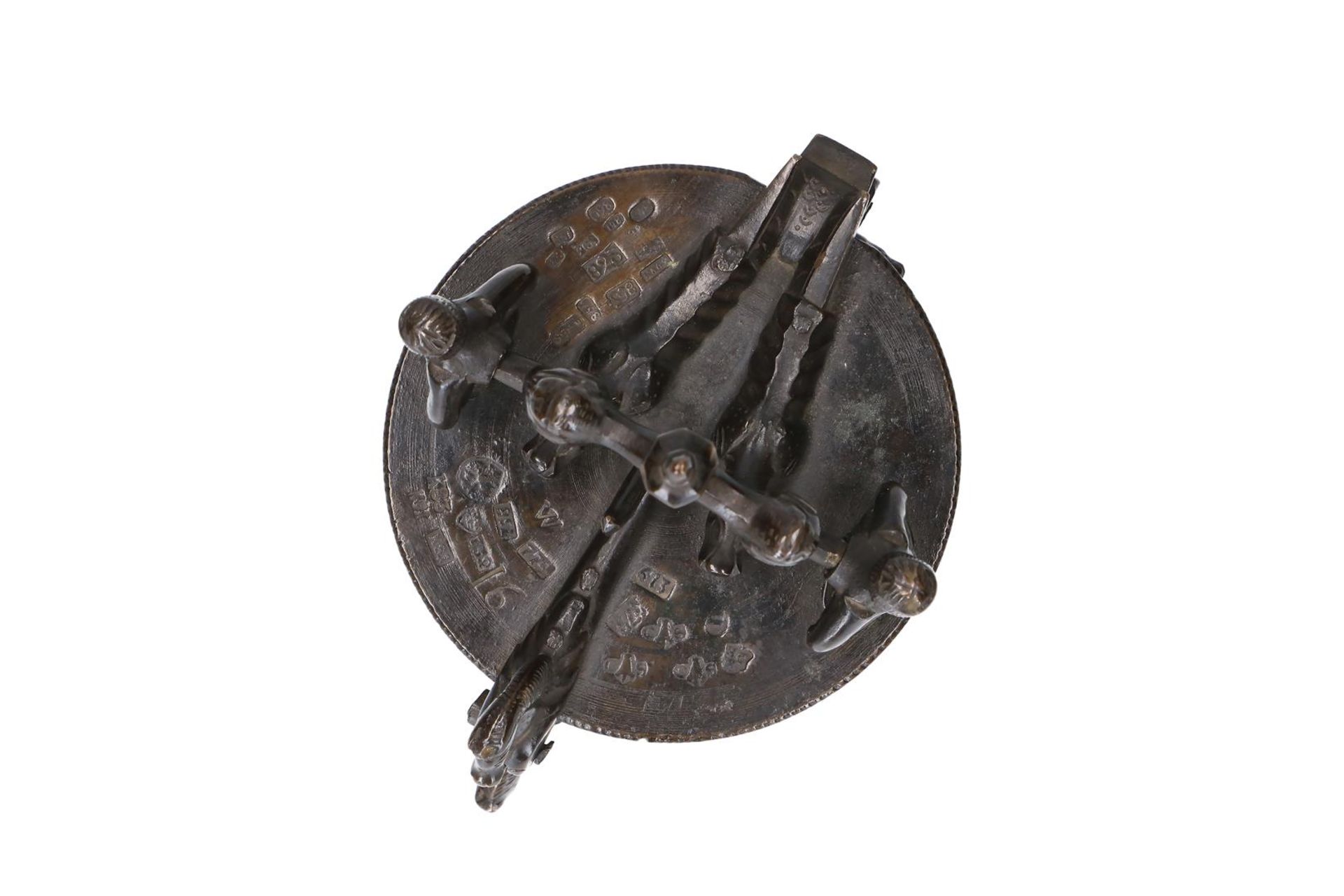 A Nuremberg nested cup-weight, 16 pound for Austria, 17th century. Master sign 'bell CS' = Christoph - Image 11 of 11