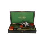A cased Tranter patent Percussion revolver. 1855/65 Barrel and case with address P. Gastinne Renette