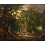 European School (early 18th century) 'The deer hunt', canvas. H. 57.5 cm. W. 70.5 cm. Condition