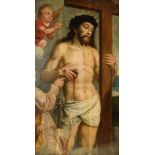 Flemish School (17th century) 'The resurrected Christ', unsigned, panel. H. 105 cm. W. 58 cm.