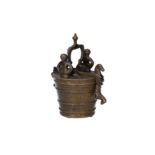 A Nuremberg nested cup-weight, 16 pound for France, 18th century. Master sign 'rooster' =Tobias