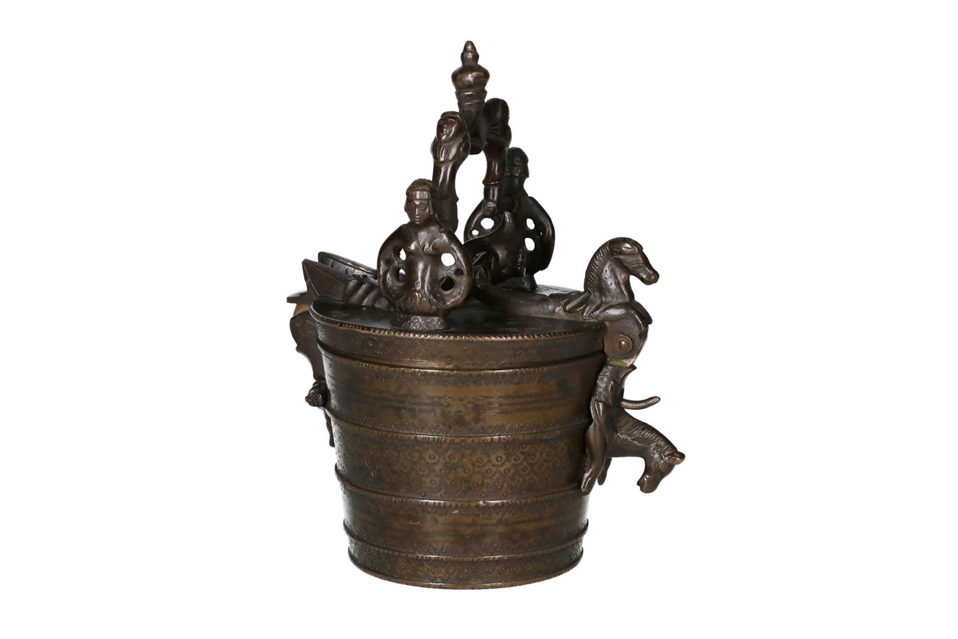 A Nuremberg nested cup-weight, 16 pound for Austria, 17th century. Master sign 'bell CS' = Christoph