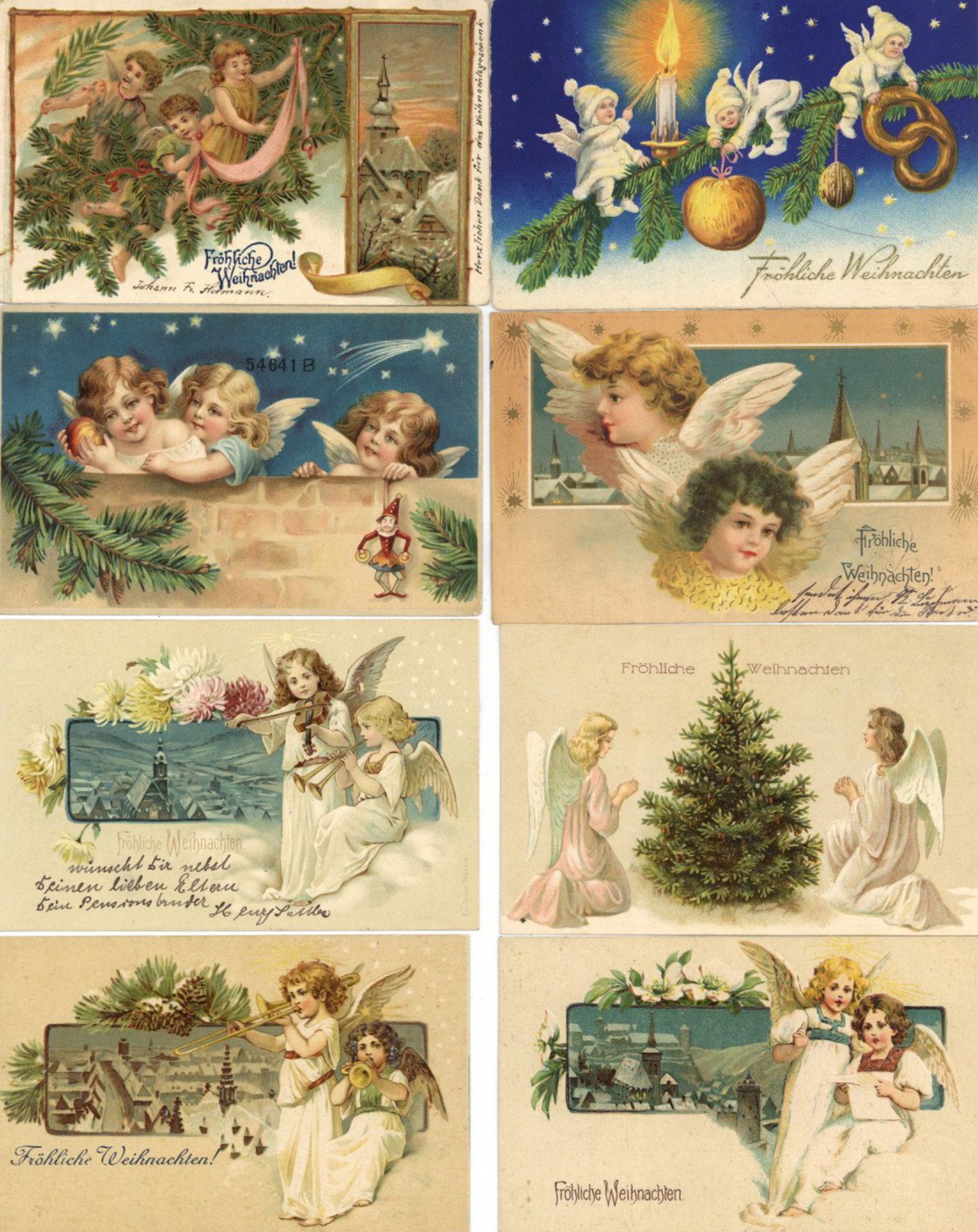 Weihnachten meist Engel Partie mit circa 430 Ansichtskarten vor 1945 dazu gratis ca. 50 neuere