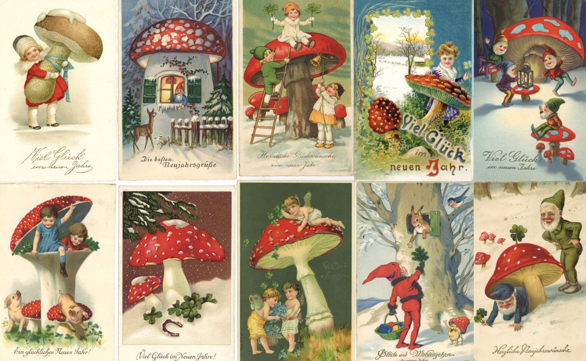 Pilz Neujahr Partie mit über 500 Ansichtskarten vor 1945 dabei sehr schöne Präge-Karten dazu