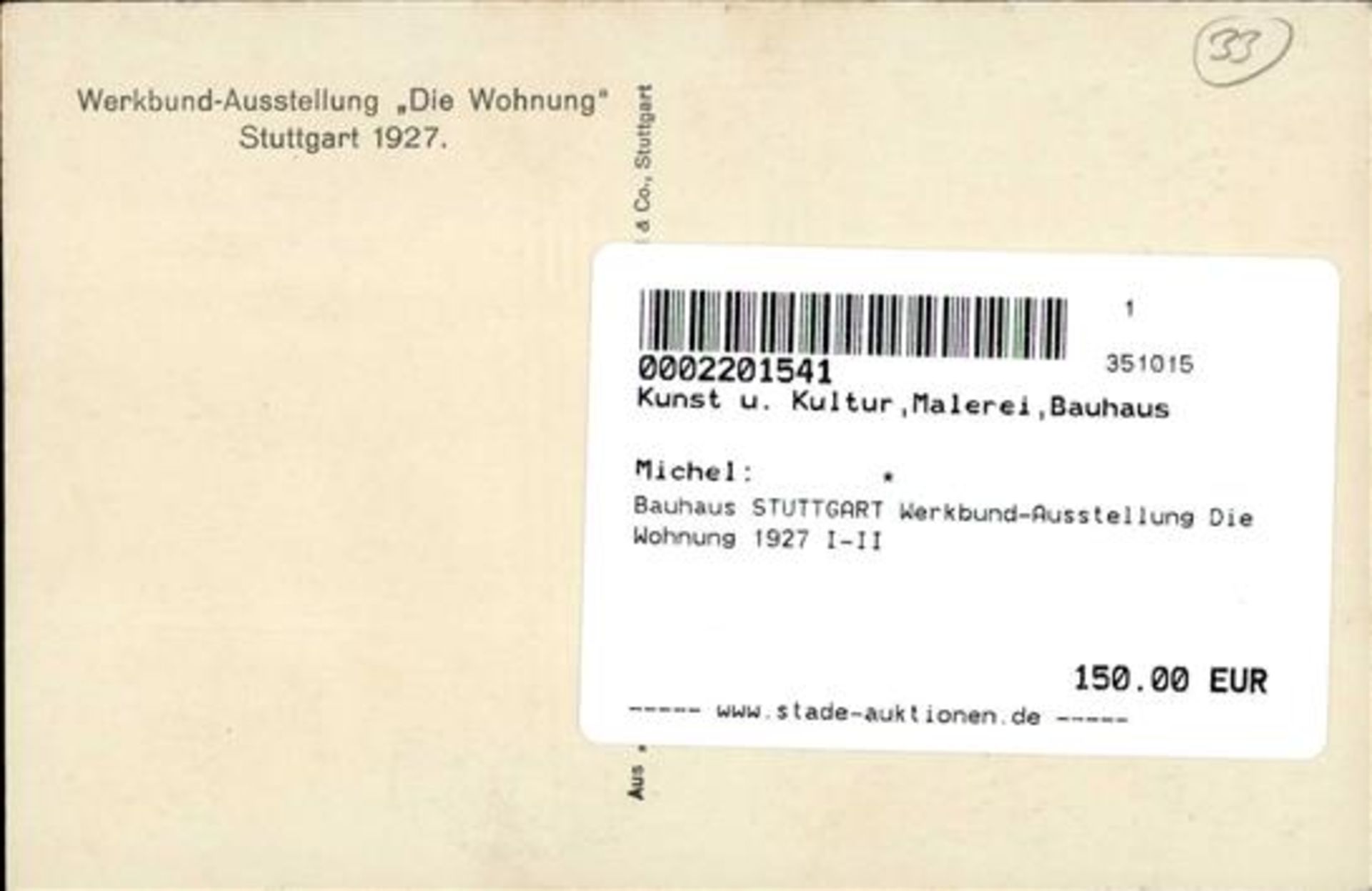Bauhaus STUTTGART Werkbund-Ausstellung Die Wohnung 1927 I-II - Image 2 of 2