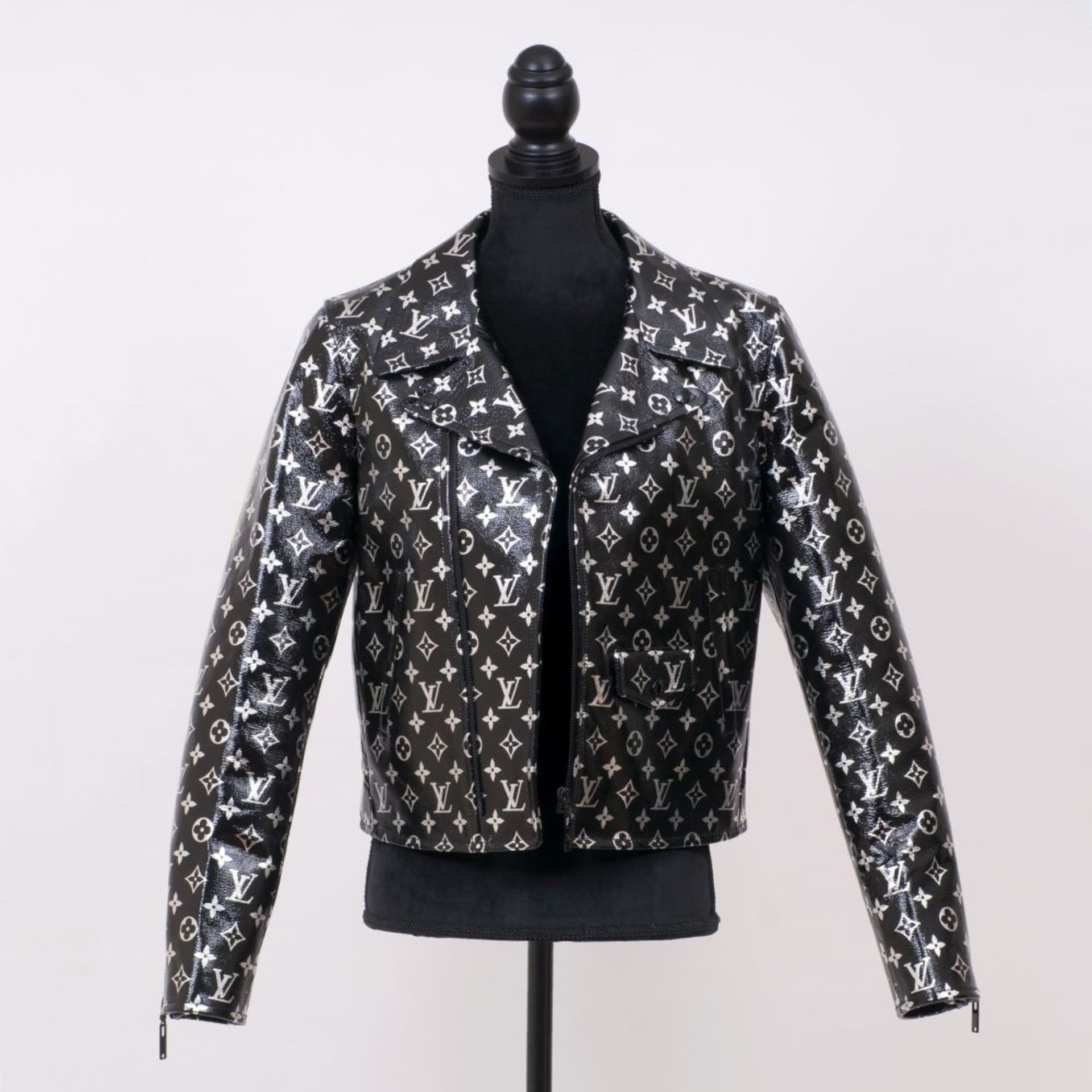 Louis Vuitton. Monogram Printed Biker Jacket.