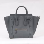 Céline. Mini Luggage Handbag Charcoal.