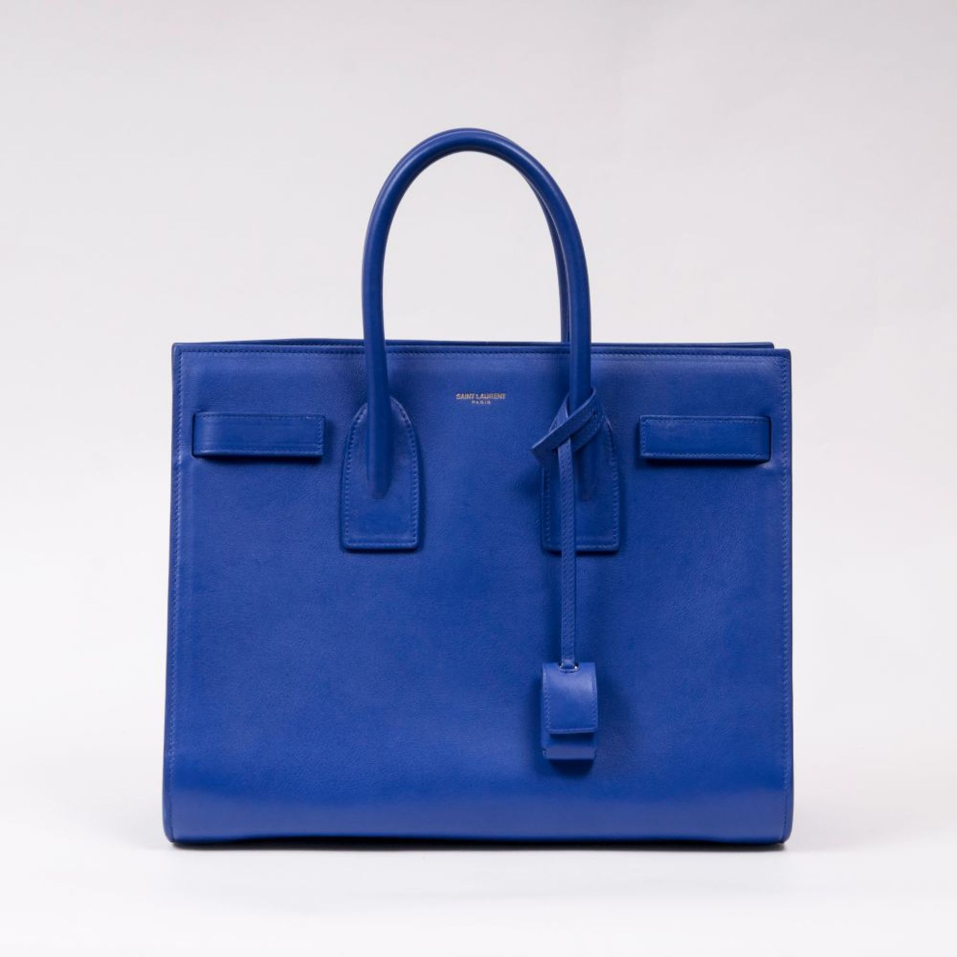 Yves Saint Laurent. Classic Sac de Jour Sapphire Blue.