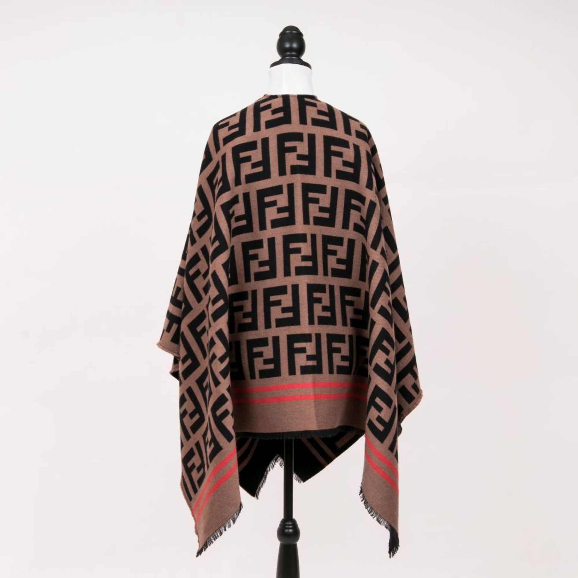 Fendi. FF Logo Jacquard Poncho. - Image 2 of 2