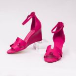 Hermès. Paar Pumps Sandals Legend Pink.