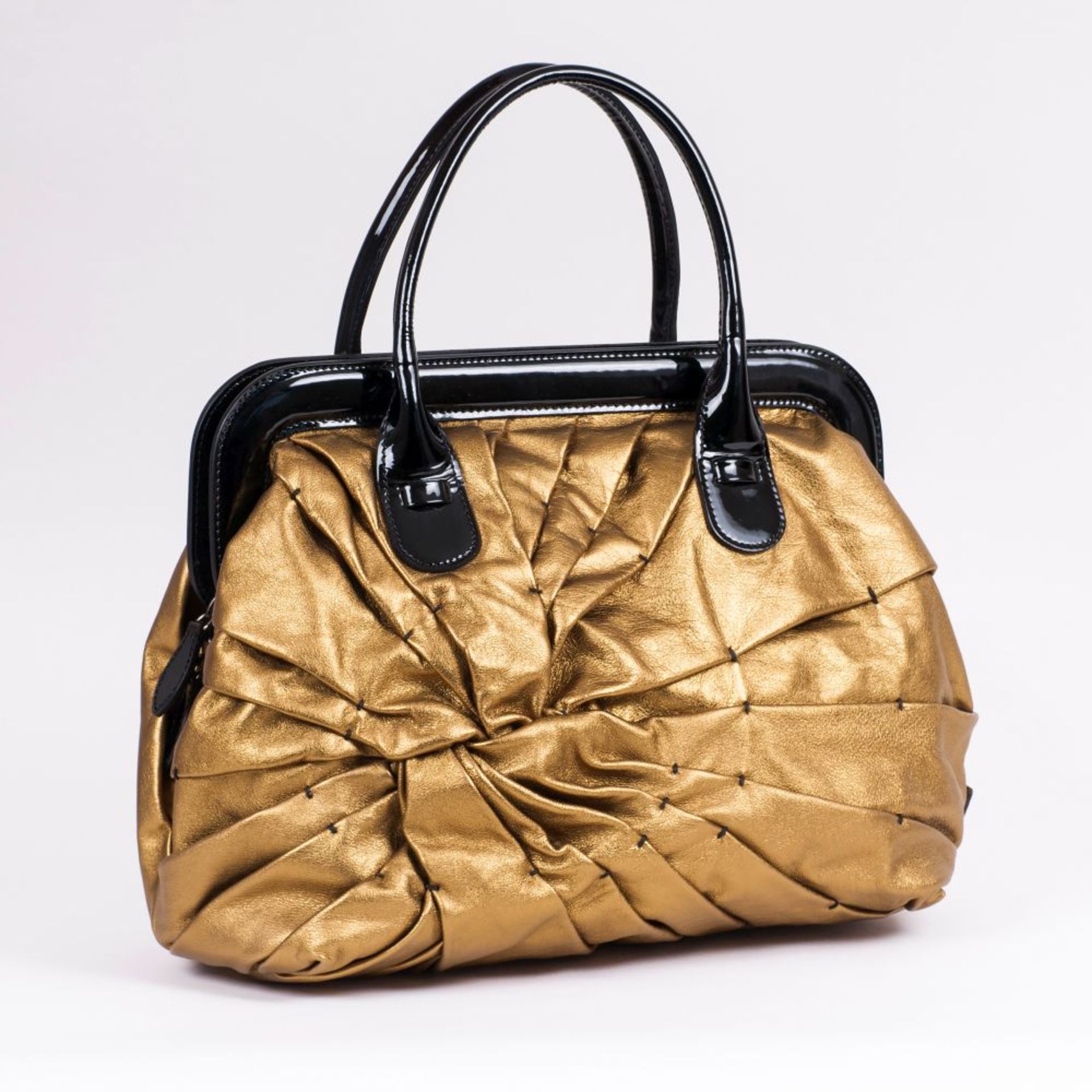 Valentino Garavani. Metallic-Gold Shopper.