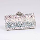 Rodo. Tube Clutch mit Allover Swarovski-Kristallen.