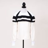 Louis Vuitton. Colour Blocking Striped Top Black-and-White.