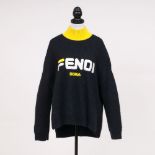 Fendi. Oversize Logo Knit Sweater 'Fendi Roma'.