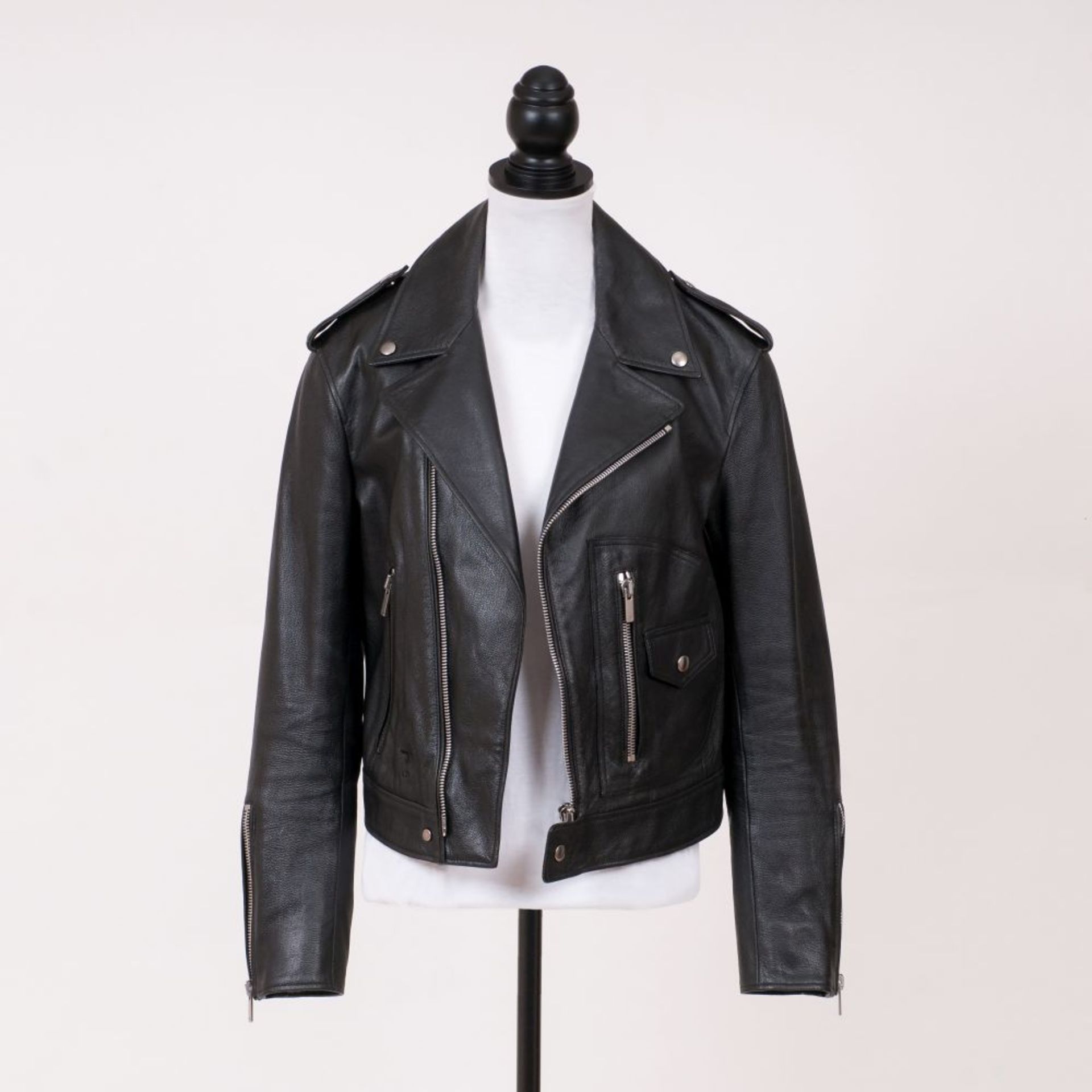 Christian Dior. Diorodeo Black Leather Biker Jacket. - Bild 2 aus 2