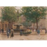 Victor Gilbert (Paris 1847 - Paris nach 1933). Blumenverkäuferin in Paris.