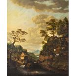 Johann Friedrich Seupel tätig 2. Hälfte 18. Jh. Landschaft mit Wassermühle.