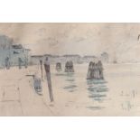 Carl Arp (Kiel 1867 - Jena 1913). Italienischer Hafen.