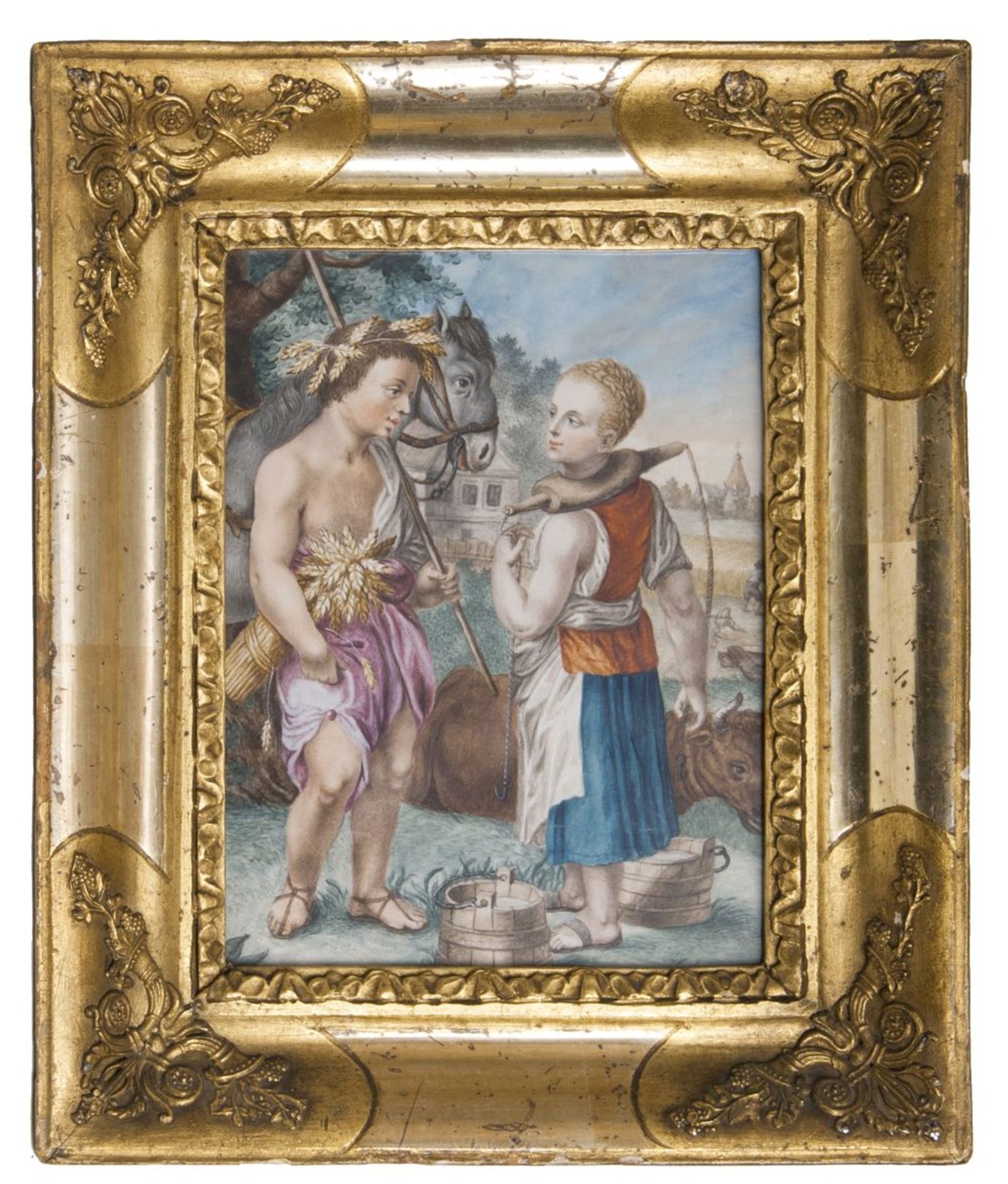 Französischer Meister tätig um 1800. Allegorie des Herbstes. - Image 2 of 2