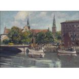 Tom Beyer (Münster 1907 - Stralsund 1981). Stadt am Wasser.