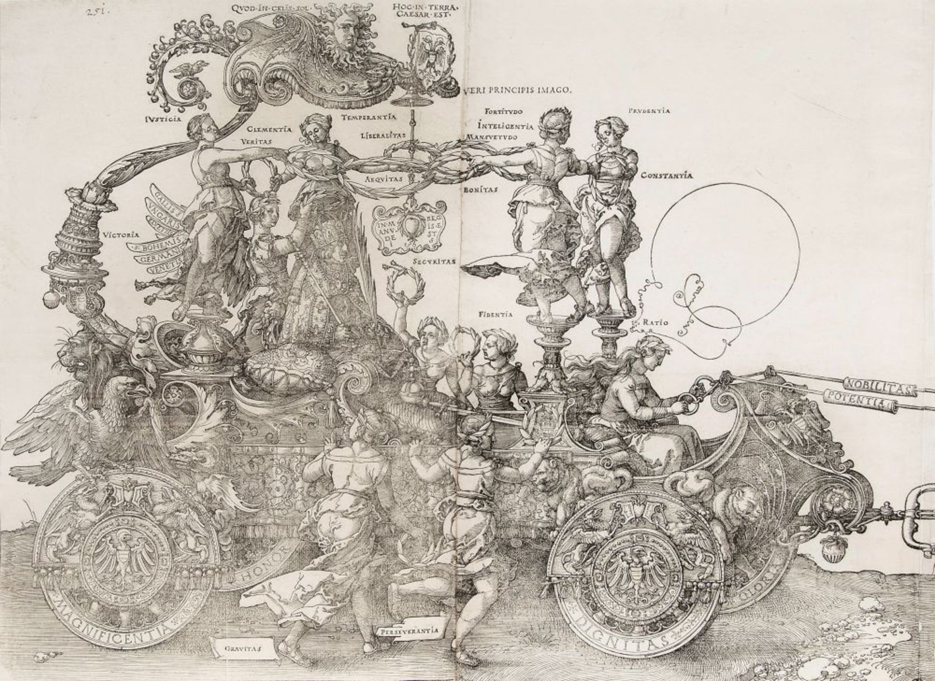 Albrecht Dürer (Nürnberg 1471 - Nürnberg 1528). Der Große Triumphwagen.